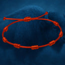 Pulseira Vermelha 7 Nós Kabbalah Proteção Contra Inveja Olho Gordo Amuleto Energia Positiva Fé Sorte Amor Saúde Paz Equilíbrio Espiritual Ajustável Unissex