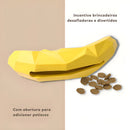 Brinquedo Pet Interativo Recheável Cachorro Pera Geométrica Cor Banana