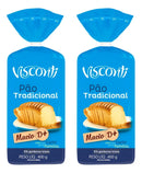 Kit 2 Pão De Forma Tradicional Visconti 400g