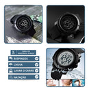 Relógio Masculino Esportivo Skmei 1426 Digital Original Led Cor da correia Preto Cor do bisel Preto Cor do fundo Preto