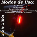 2x Lanterna Traseira Farol Led Luz Iluminação Bike Bicicleta - Branca E Vermelha