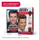 Shampoo Tonalizante Grecin 5 Castanho Médio Escuro Cobre os Grisalhos 60ml
