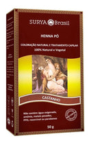 Pó de henna marrom Surya 50g