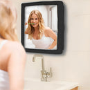 Armário Banheiro Preto Com Espelho Plástico Reforçado Leve