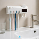 Suporte Porta Escova Dentes Dipenser Pasta Esterelizador Uv Bargas