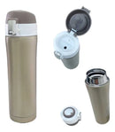 Garrafinha De Água Squeeze Térmica 500ml Mantém Temperatura Cor Prateado