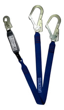 Cinto trabalho em altura 3 pontos e talabarte duplo abs cor azul tamanho único e ajustabel Life