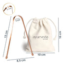 Raspador De Lingua Ayurveda 100% Cobre Com Saquinho Algodão - Ya Shop