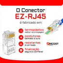 Conectores De Internet Rede Rj45 Vazado Cat5e Cat6e Banhado A Ouro 100 Unidades Fergusom