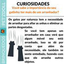 Arranhador De Gato Parede 46x17 Mdf Sisal 100% Natural C/ Cor Preto