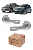 Par Gatilho Maçaneta Interna Gol Saveiro Voyage G5 G6 G7 Vw - Prateado - Dianteira