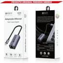 Adaptador Usb C Tipo C Ethernet Rj45 1000mbps 2.5gb Alumínio