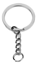 50 Argolas Italiana Para Chaveiro Corrente 25mm Prata Níquel