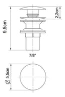 Válvula Click Up Luxo Inteligente Inox Para Cuba 7/8