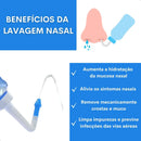 Higienizador Lavador Nasal Lavagem Ducha Sinusite Cor Azul