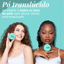 Base de maquiagem em pó solto Vizzela Pó que não transfere cor Fix hd powder Fix HD Powder - Pó Translúcido Vizzela tom translúcido - 15g