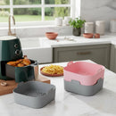 03 Forma Silicone Air Fryer Reutilizavel Protetor 20cm
