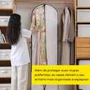 Capa Protetora Para Vestido Longo Noiva Madrinha Tnt Anti Mofo Umidade Cor Branco