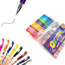 Kit 12 Canetas Gel Coloridas Perfumadas Glitter Neon Pastel