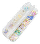 12 Madrepérola Glitter Encapsulamento Unha De Gel Multicolor Unhas Encapsuladas Alongamento Brilho Colorido