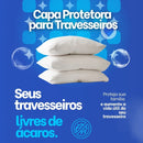 Kit 2 Capas Protetoras Impermeáveis 180 Fios Travesseiros Marca Temima Cor Branco