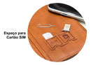 Carteira Para Passaporte Elegante Feminino E Masculino Cor Marrom-claro