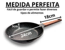 Frigideira Ceramica Antiaderente Fogão Cooktop Indução E Gás Preto