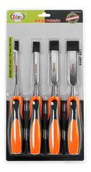 Jogo Kit 4 Peças Formão Profissional Para Entalhar Madeira Idea ID-5173H