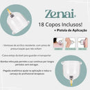 Kit 18 Ventosas Com Bomba Ventosaterapia Massoterapia Zenai