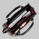 Bolsa Feminina Transversal E Bolsa pequena com Carteira feminina Preta kit completo