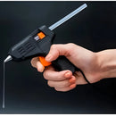 Pistola Revolver de Cola Quente + 12 Bastões De Cola Transparente de Brinde Cor Preto