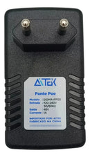 Fonte Poe Compacta 48v 1a Roteador Acess Point Rj45 Bivolt Voltagem De Entrada 110v/220v