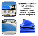 Lona Caminhão Azul 75grs P/m2 3x4 Cobrir Carga Starfer