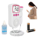 Aparelho Portátil Ouvir Coração Batimento Bebe + Gel Cor Sonar Rosa