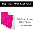Refil Compatível Caderno Inteligente Grande 200x275mm 200fls