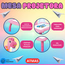 Mesa Projetora Lousa Mágica Infantil Mesa Mágica P Desenhar Cor Rosa