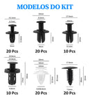 Clipe Fixação Carro 100pcs Painel Pára-lamas Rebite Plástico