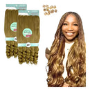 Kit 2 Cabelo Jumbo Boho Curl Cherey 400g Gyspsy Mel (27)
