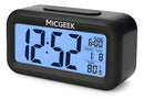 Relógio Digital Despertador Mesa Cabeceira Quarto Idoso Cor Preto MICGEEK