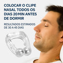Kit 4 Clipes Nasais Magnéticos Anti Ronco Apneia Sono Silicone Namave