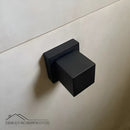 Acabamento Quadrado De Metal P/ Registro Pressão Gaveta Deca Acabamento Fosco Cor Preto - Paradise