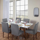 Kit Capa De Cadeira De Jantar Premium 4 Lugares Envio Ra Cinza