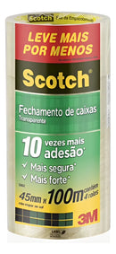 Fita De Empacotamento Scotch 45mm X 100m 4 Rolos
