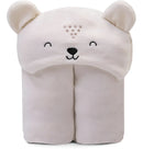 Cobertor Manta Microfibra Bebe C/ Capuz Macio Bichos Cor Creme