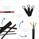 Espaguete Termo Retrátil 1,5 - 2,5 - 4 - 6 - 10mm 2mts Cada Preto