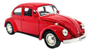 Carrinho De Ferro Fusca Clássico Miniatura Coleção Fricção Cor Vermelho