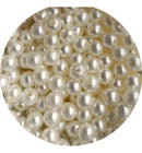 2000 Perolas Abs 8mm Com Furo Passante Pacote 500 Gramas Comprimento 8 mm Asas Da Fé Cor Creme Diâmetro 8 mm