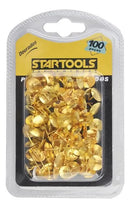 Tachinha Percevejo Latonado Dourado Com 100 Pecas 11x10mm