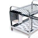 Escorredor de Aço Inox 16 Pratos com Porta Talheres Inox