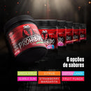 PRÉ TREINO PROHIBIDO 360g - Sabor: Green Apple - Fórmula Exclusiva com 8 ingredientes contendo Creatina, Beta Alanina, Taurina, Cafeína, Arginina, L-Tirosina, Palatinose e L-Alanina